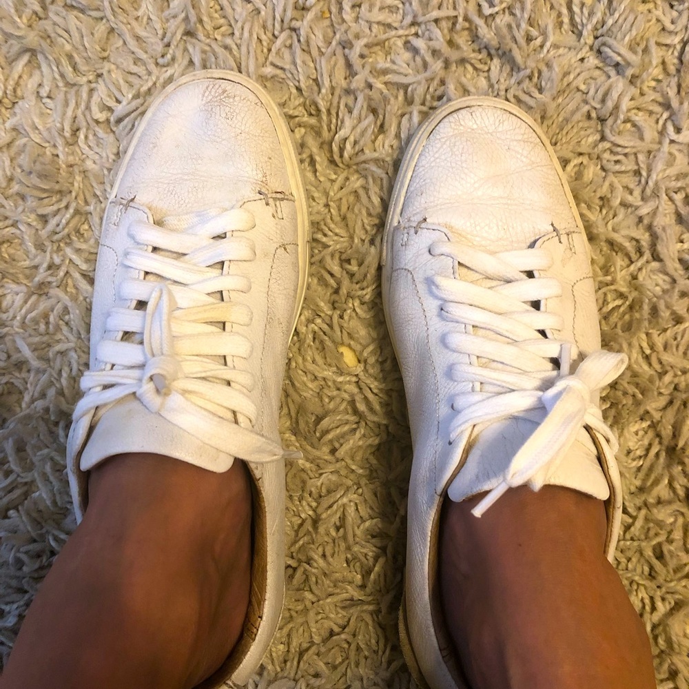 Frye White Leather Shoes - Womens - Size 8M